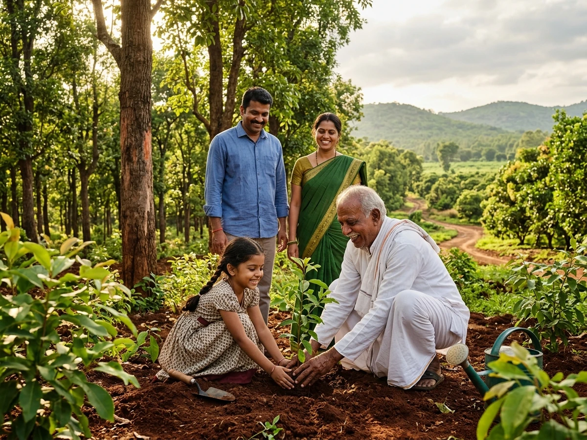 A family enjoying their growing farm legacy